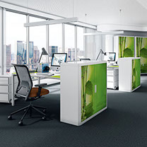 photo de bureaux avec placard de classement personnalisable